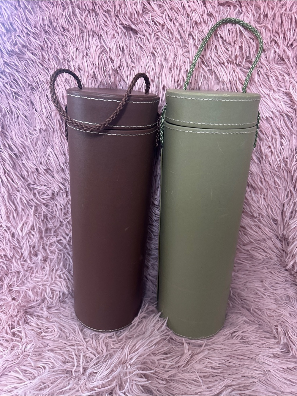 Vintage Pooch & Sweatheart Wine Bottle Travel Tote Carrying Storage Caddy
